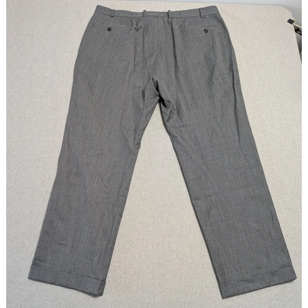 Ralph Lauren LRL Men's Grey 40x30 Wool Pleated Cuffed Dress Pants Prom Suit